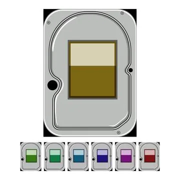 Storage hard drive cartoon vector graphic イラスト素材