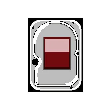 Storage hard drive pixel art vector illustration Stockillustratie