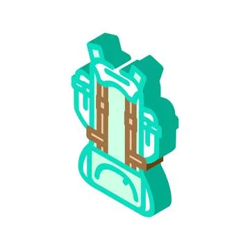Storage hiking backpack isometric icon vector illustration Stockillustratie