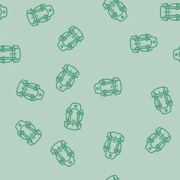 Storage hiking backpack line seamless pattern Stock Illustration