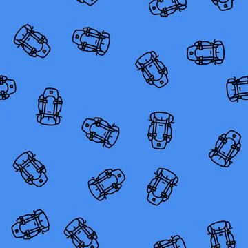 Storage hiking backpack vector seamless pattern Stock Illustration