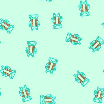 Storage hiking backpack vector seamless pattern 스톡 일러스트