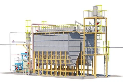 Storage horizontal silos isolated on vhite Stock-Illustration