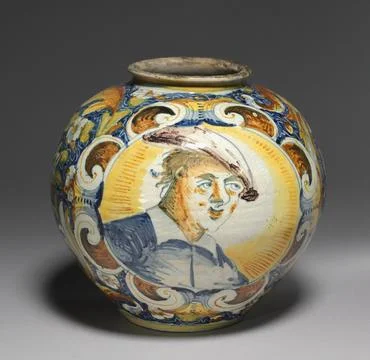 Storage Jar (Vaso a Palla), c. 1560-80. Circle of Domenego da Venezia (Ital.. Stock Photos