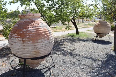 Storage jars, Roman Baths Open-Air Museum Ankara Stock Photos