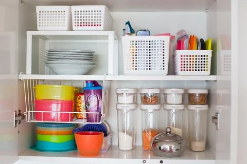 Storage in the kitchen. Stock Photos
