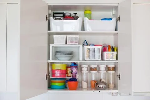 Storage in the kitchen. Stock Photos