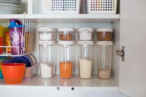 Storage in the kitchen. Stock Photos