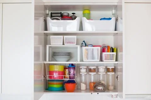 Storage in the kitchen. Stock Photos