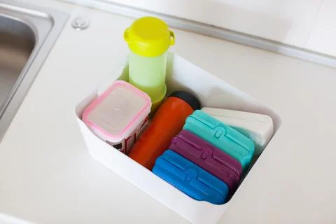 Storage in the kitchen. Stock Photos