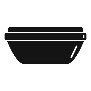 Storage kitchen plate icon, simple style Illustrazione stock