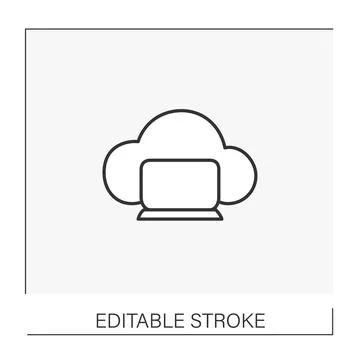Storage line icon Stock Illustration
