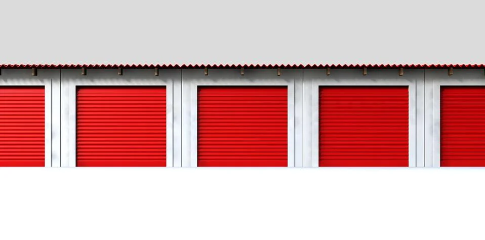 Storage lockers front Stock Illustration