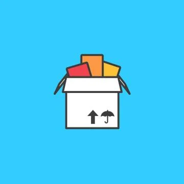 Storage logo full box Stock Illustration