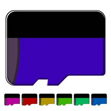 Storage memory card cartoon vector graphic 库存插图