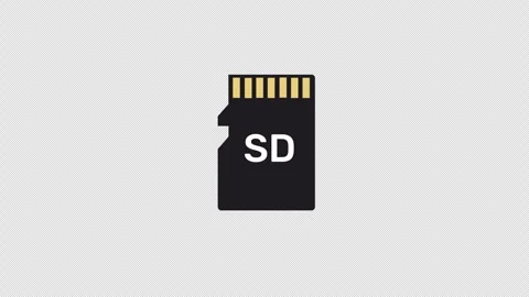 Storage Memory Card concept icon animation with alpha channel Stock Footage 277182069