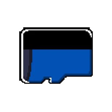 Storage memory card pixel art vector illustration 스톡 일러스트