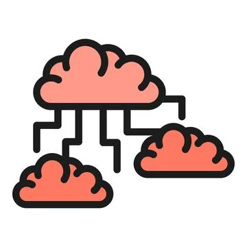Storage memory cloud icon vector flat Stock Illustration