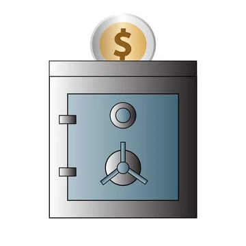Storage money safe Stock Illustration