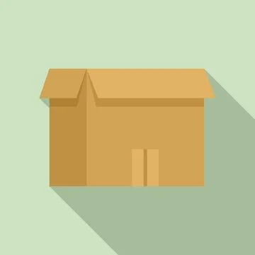 Storage objects box icon, flat style Stock Illustration