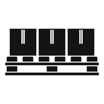 Storage parcel pallet icon, simple style Stock Illustration