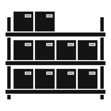 Storage parcel rack icon, simple style Illustration