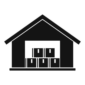 Storage parcel warehouse icon, simple style Stock Illustration