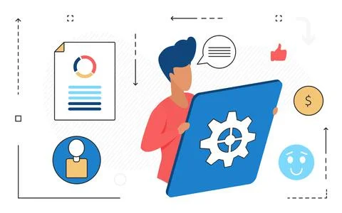 Storage of personal information, software for cloud safekeeping. Stockillustratie