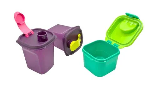Storage plastic containers Stock Photos
