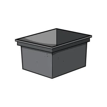 Storage plastic crate cartoon vector illustration Illustrazione stock