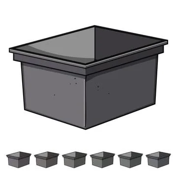Storage plastic crate cartoon vector graphic 스톡 일러스트