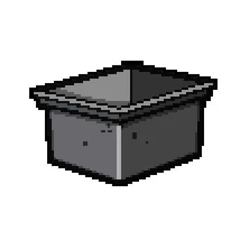 Storage plastic crate pixel art vector illustration Stock Illustration