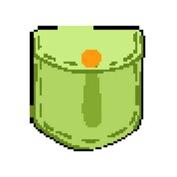 Storage pocket pixel art vector illustration Stock Illustration