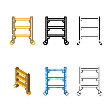 Storage rack garage tool edition color icon vector Stock Illustration