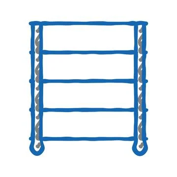 Storage rack garage tool icon doodle illustration Stock Illustration