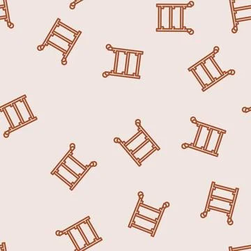 Storage rack garage tool line vector seamless pattern Illustrazione stock