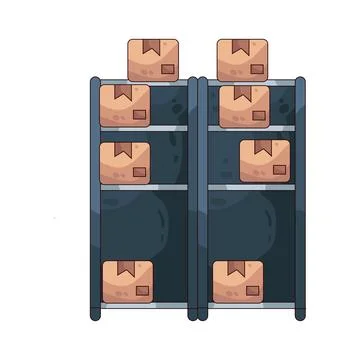 Storage Rack illustration Stock Illustration