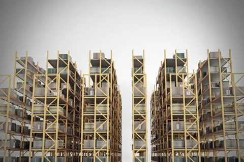 Storage rack isolated Stock Illustration