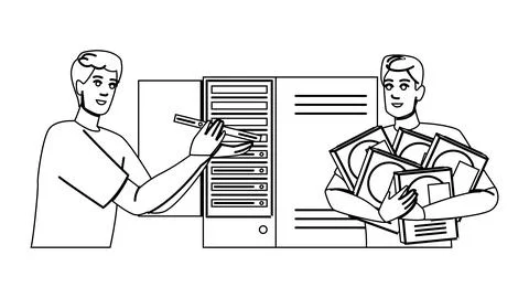 Storage raid arrays vector Stockillustratie