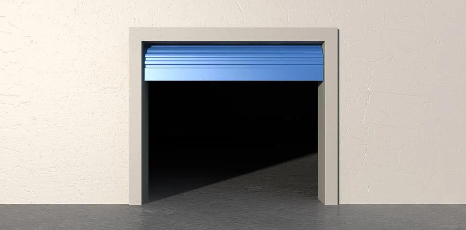 Storage room open and empty 스톡 일러스트