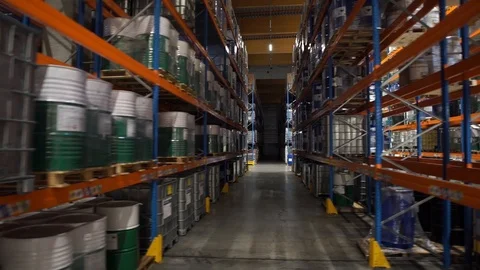 Storage room warehouse Stock Footage 100844626