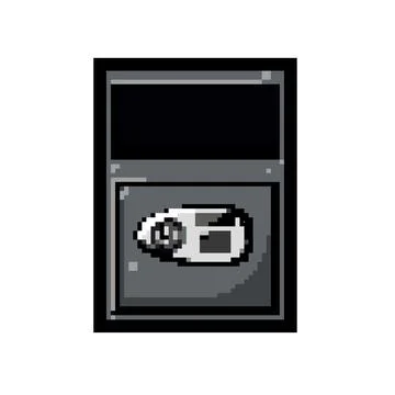 Storage safe game pixel art vector illustration Illustrazione stock
