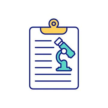 Storage of scientific research data RGB color icon Stock Illustration