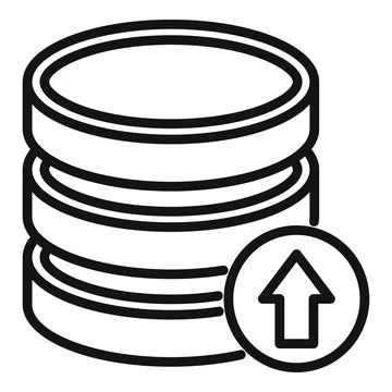 Storage server icon outline vector. Data cloud Stock Illustration