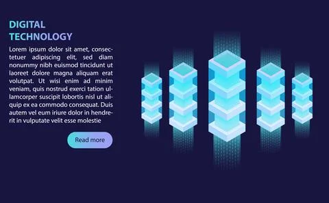 Storage server room data center, binary number line concept, huge amount of data Stock Illustration