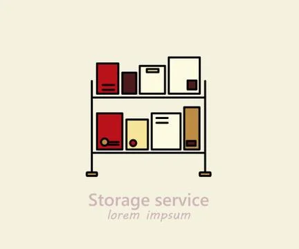 Storage service logo. Stock Illustration