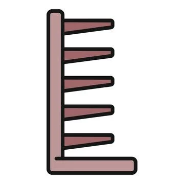 Storage shelf unit material design icon Illustrazione stock