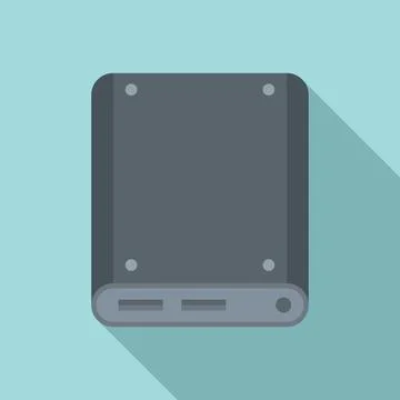 Storage ssd icon, flat style Stock Illustration