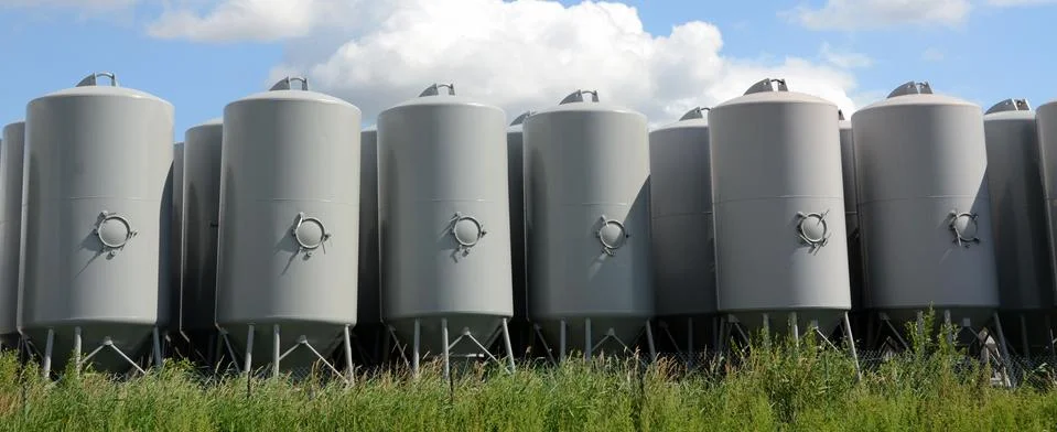 Storage tanks Foto stock