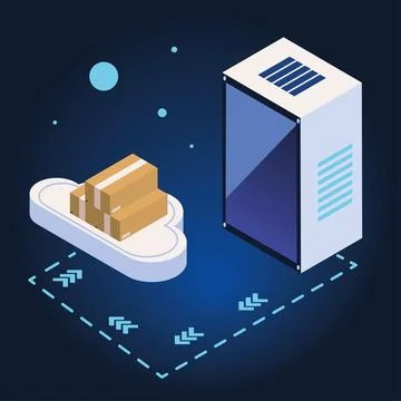 Storage tech concept Stock Illustration